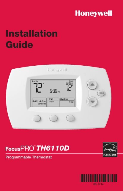 TH6110D Programmable Thermostat Installation Guide - Enviro-Tec