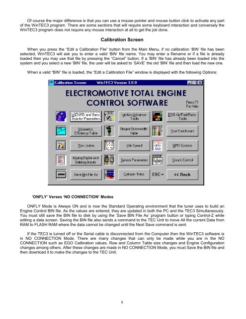 WinTEC3 Software user's Guide - Electromotive Engine Controls