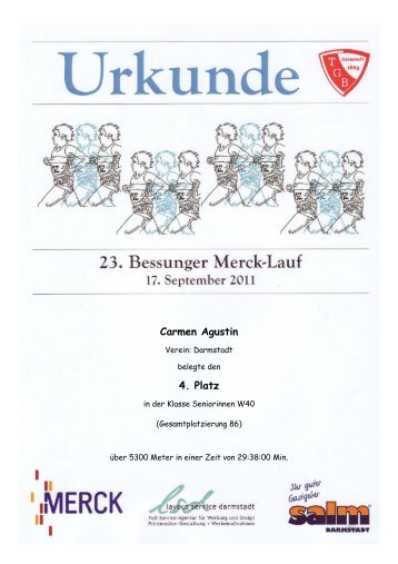 Carmen Agustin 4. Platz - Bessunger Merck-Lauf