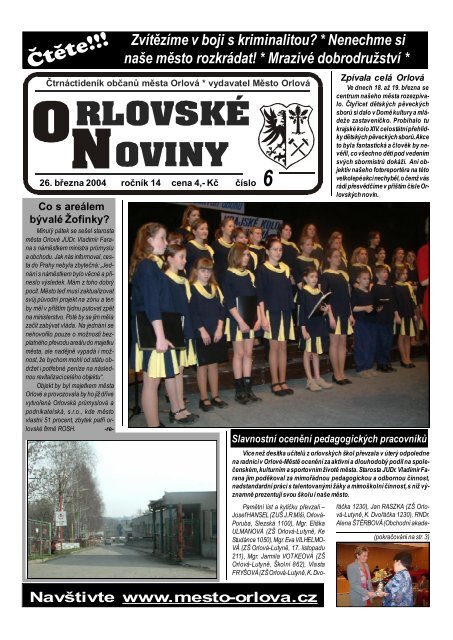 Orlovské noviny 6/2004 - Město Orlová