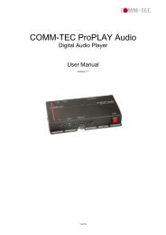 COMM-TEC ProPLAY Audio - Ela-Data GmbH