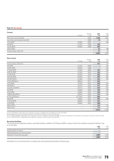 Tesco plc Annual Report and Financial Statements 2008