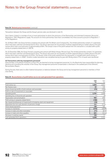 Tesco plc Annual Report and Financial Statements 2008