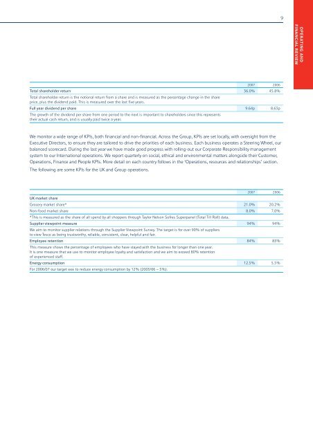 Annual Report and Financial Statements 2007 - Tesco PLC