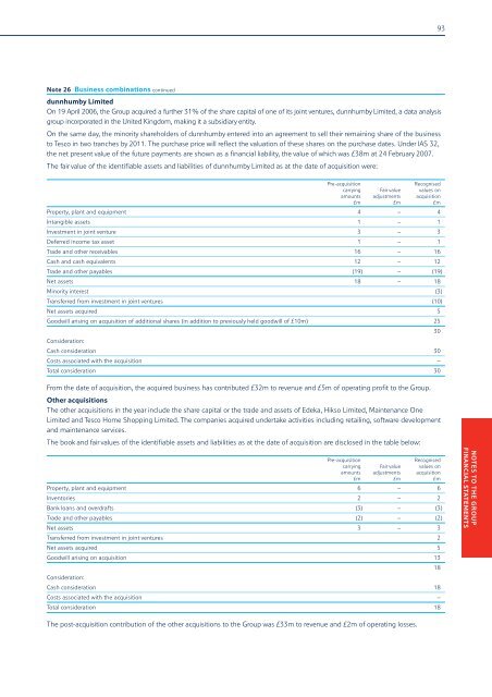 Annual Report and Financial Statements 2007 - Tesco PLC