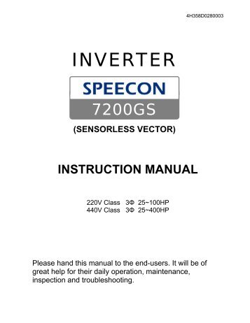 7200GS Manual - TECO-Westinghouse Motor Company