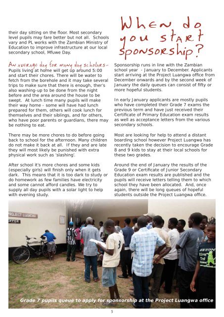 A Guide to Pupil Sponsorship 2013