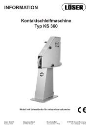 Datenblatt Kontaktschleifmaschine KS 360 (PDF) - Waldemar LÃ¶ser ...