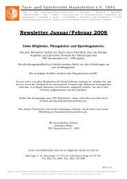 Newsletter Januar/Februar 2008 - TSV Haunstetten