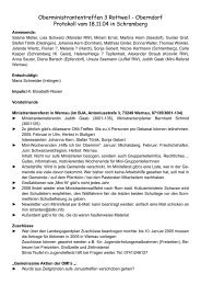Protokoll vom 18.11.2004 - Oberministrantenrunde Dekanat Rottweil