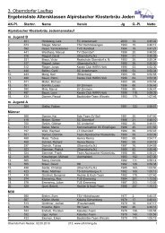 3. Oberndorfer Lauftag Ergebnisliste Altersklassen Alpirsbacher ...