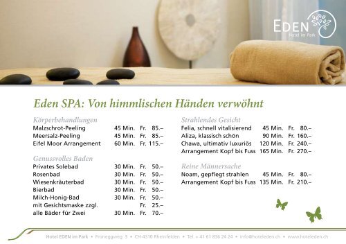 Angebot im Eden SPA - Hotel Eden