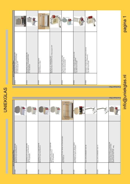 UNIEKGLAS info@uniekglas.nl pagina 1