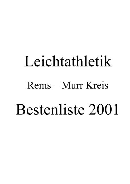Kreis 2001(pdf) - WLV Rems-Murr