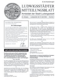 LUDWIGSSTÄDTER MITTEILUNGSBLATT - Ludwigsstadt