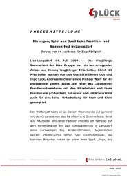 Pressemitteilung - Lück Gebäudetechnik GmbH