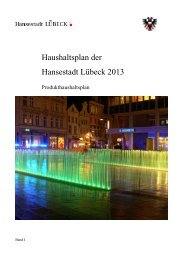 Produkthaushaltsplan 2013 - Hansestadt LÜBECK