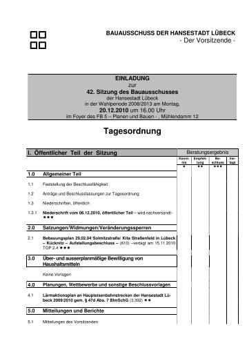 Download zu diesem Dokument (PDF) - Hansestadt LÜBECK