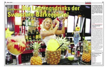 Liane Arnold:Die Lieblingsdrinks der Swissdate-Barkeeperin!