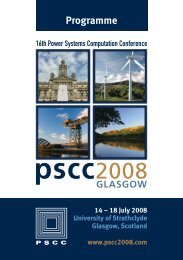 Conference Programme PSCC 2008, Glasgow