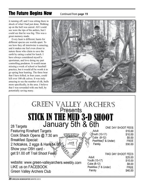 OBH Magazine Winter Edition - Oregon Bow Hunters