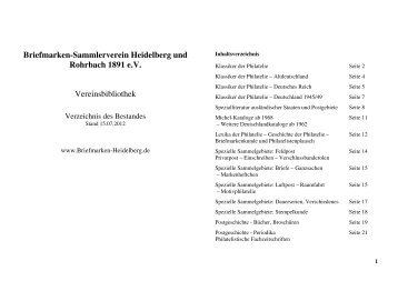 Literaturliste im PDF-Format, Stand - Briefmarken-Sammlerverein ...