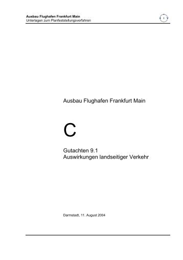 Ausbau Flughafen Frankfurt Main Gutachten 9.1 Auswirkungen ...