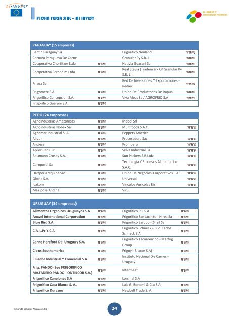 SIAL 2012 - AL-Invest