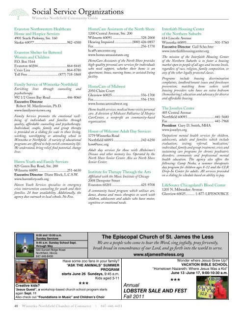 2011 Winnetka-Northfield Community Guide - Communities