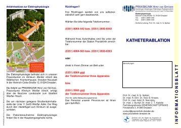 Informationsblatt Katheterablation - Praxisklinik Herz und Gefäße