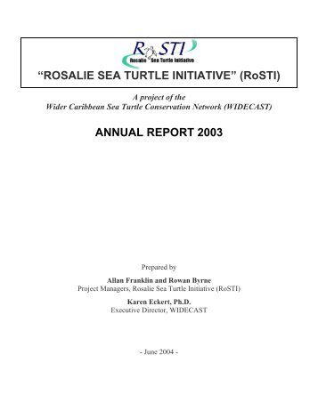 (RoSTI) ANNUAL REPORT 2003 - WIDECAST