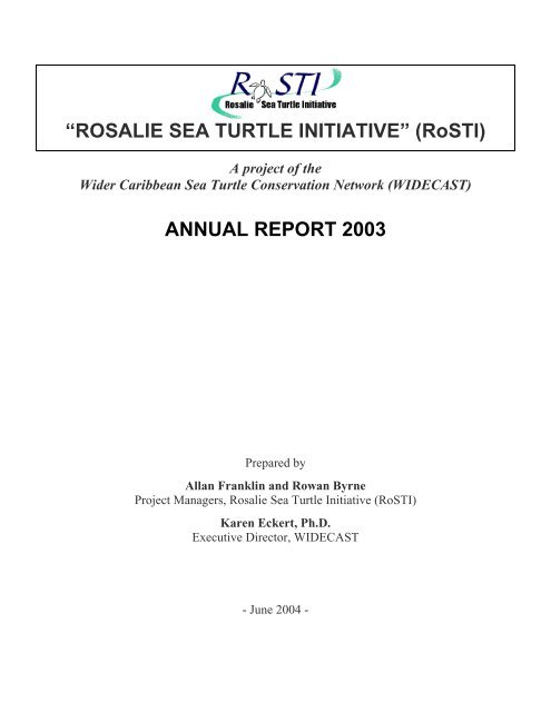 (RoSTI) ANNUAL REPORT 2003 - WIDECAST