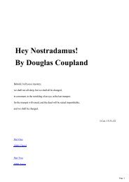 Hey Nostradamus! By Douglas Coupland