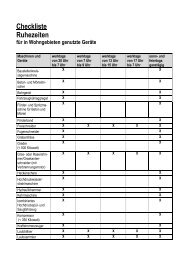 Checkliste Ruhezeiten - im Markt Luhe-Wildenau