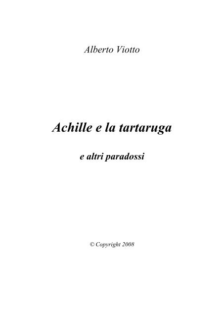 Achille e la tartaruga - Riflessioni.it