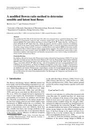 A modified Bowen ratio method to determine sensible and latent ...