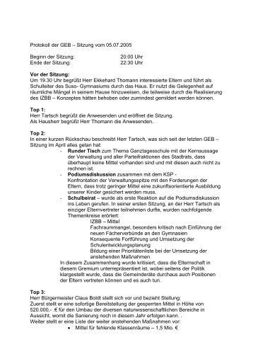 Protokoll der GEB – Sitzung vom 05 - geb-konstanz