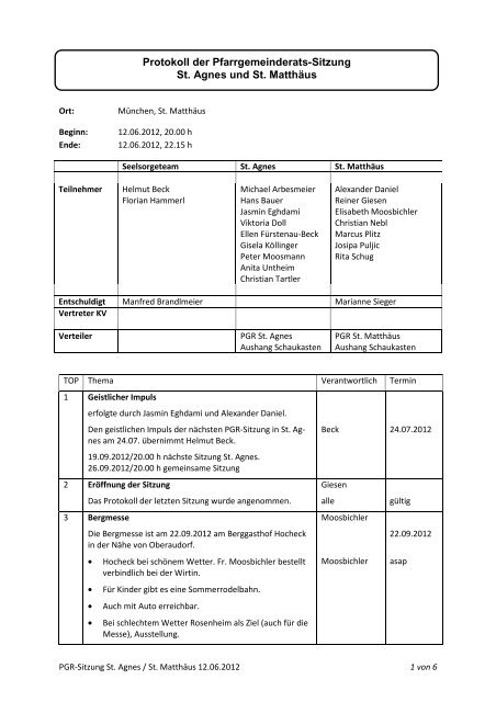 gemeinsam 2012.06.12 Protokoll PGR V2 final - St. Agnes