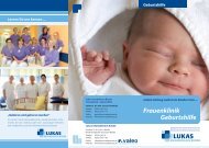 Flyer Geburtshilfe - Lukas-Krankenhaus Bünde