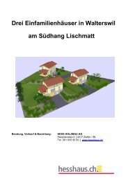 Drei Einfamilienhäuser in Walterswil am ... - Hess Holzbau AG Ziefen