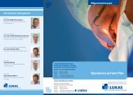 Flyer Allgemeinchirurgie - Lukas-Krankenhaus Bünde