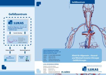 Flyer Gefäßchirurgie - Lukas-Krankenhaus Bünde