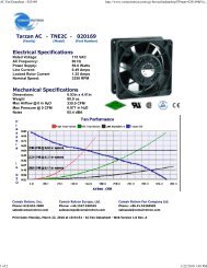 Tarzan AC - TNE2C - 020169 Electrical Specifications Mechanical ...