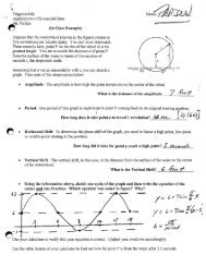 Sinusoidal Word Problem Solutions