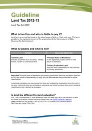 Land Tax Public Guideline 2012 - State Revenue Office