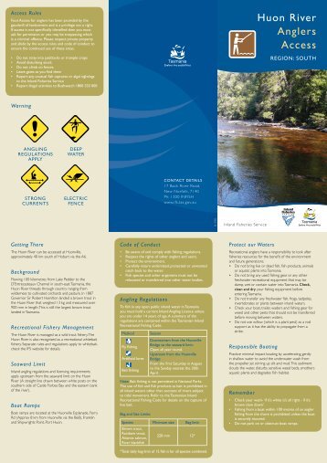 Huon River Anglers Access - Inland Fisheries Service