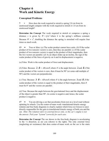 Chapter 6 Work And Kinetic Energy