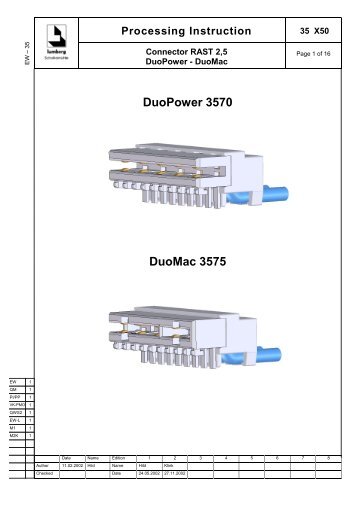 DuoPower 3570 DuoMac 3575 - Lumberg