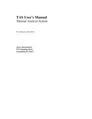 Thermal Analysis System (TAS) User's Manual - Ansys