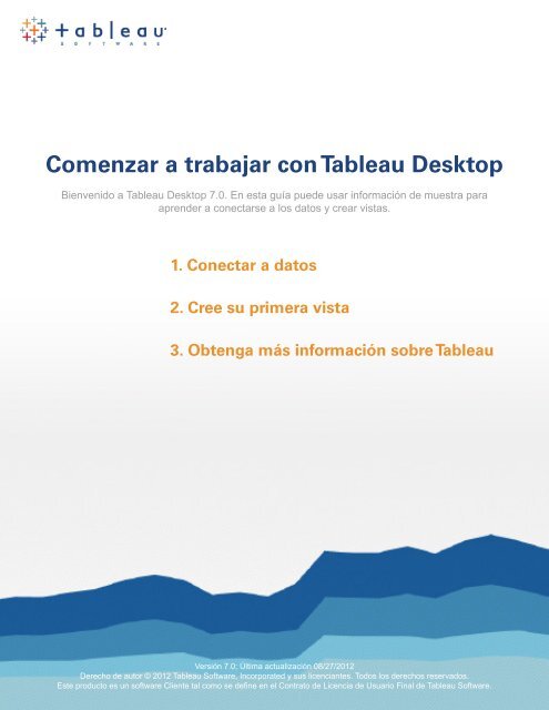 Comenzar a trabajar con Tableau Desktop